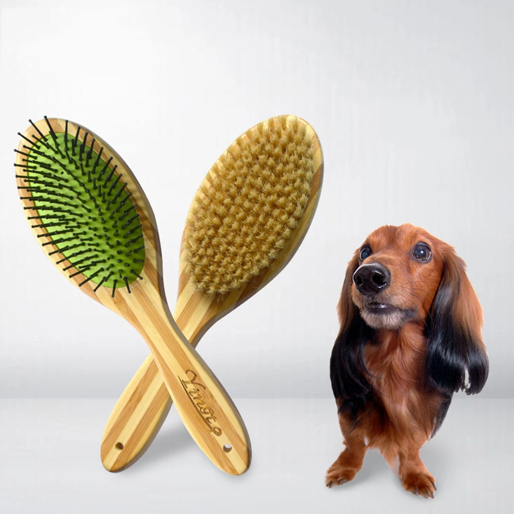 

Double-sided Pet Comb Soft Bristles Combs Pet Cats Dogs Hair Grooming Cleaning Comb Brushes