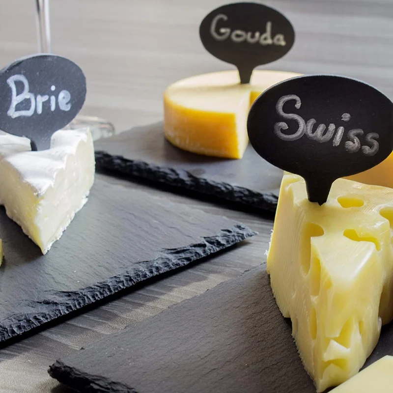 8 шт. сырные маркеры сланцы этикетки натуральный сланец для торта доски моющиеся
