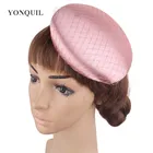 Круглая атласная тканевая Вуалетка, основа 15 см с вуалью, дамские шляпы, аксессуары для волос сделай сам, свадебные дамские шляпы Вечерние