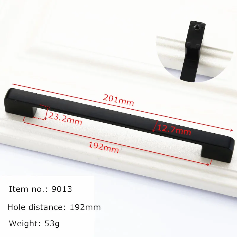 Ручки для шкафов VARMSTUGA черные алюминиевые