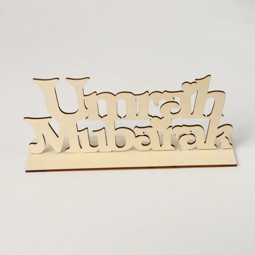 

Деревянная модель Eid Mubarak Рамадан украшение для домашней вечеринки декор Мусульманский Исламский подарок DIY Craft