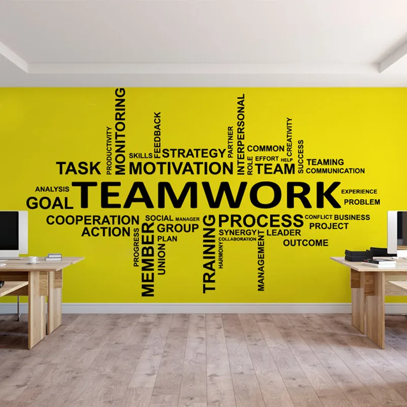 

Наклейки на стену для работы в команде, фирменная культура, создание команды, дух вдохновляющих идей, украшение для офиса и стола, виниловые ...