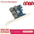 Лидер продаж, Райзер-карта PCIE PCI-E PCI Express, от 1x до 16x1 до 4, слот USB 3,0, усилитель, концентратор, адаптер для устройств майнинга биткоинов, майнинга BTC