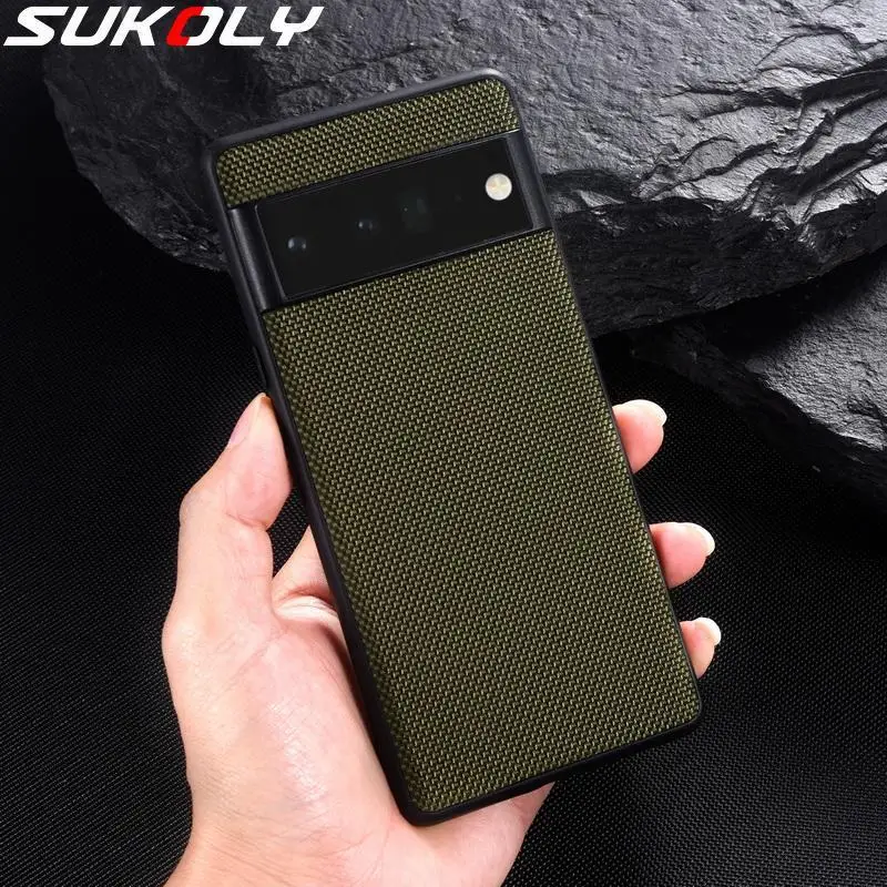 Чехол для Google Nexus Pixel 6 Nexus Pixel 6 Pro, элегантный тканый нейлоновый защитный чехол из ТПУ, ударопрочный чехол для телефона, бампер