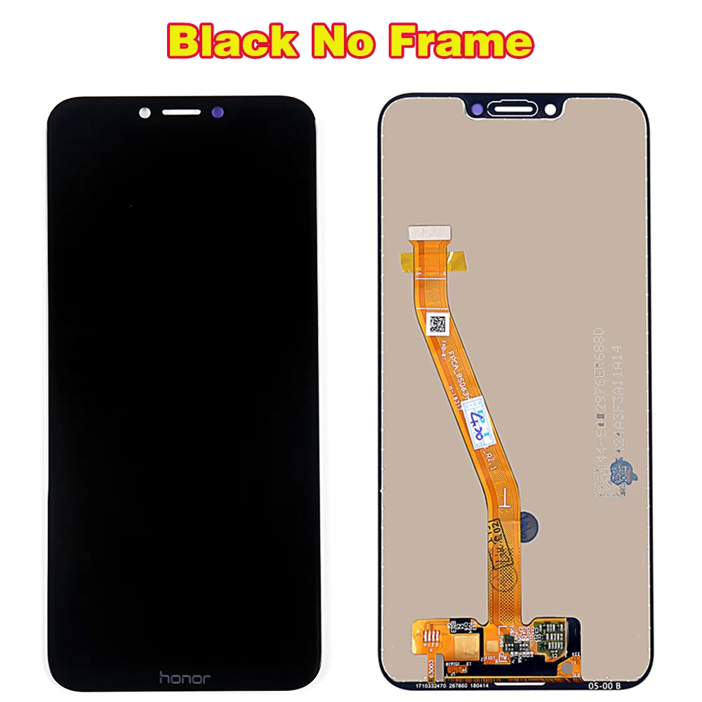 Black without frame huawei Honor Play 6,3 дюймовый ЖК-дисплей COR-L29-AL00 кодирующий преобразователь сенсорного экрана в сборе олеофобное покрытие 10 сенсорная рамка - Цвет: Black without frame