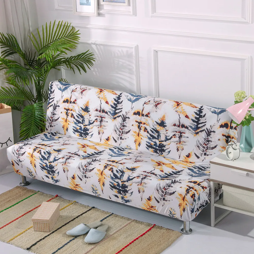 

Modern Printing Sofa Bed Cover Universal Armless Sofa Covers for Living Room Stretch Covers cheap Couch Cover Spandex