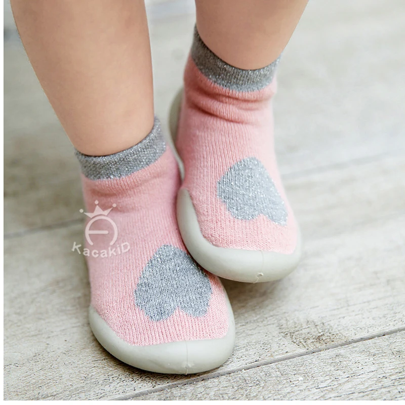 Носки детские зимние нескользящие х/б с резиновой подошвой |