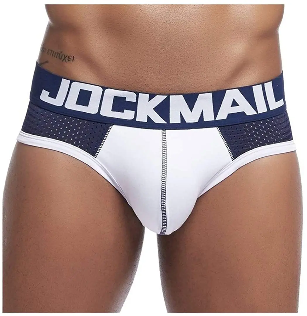 JOCKMAIL Brand Mens Underwear Sexy Men Briefs Cotton 4-Pack Slip Cueca Male Panties Underpants Briefs Gay Pants Mesh Comfortable