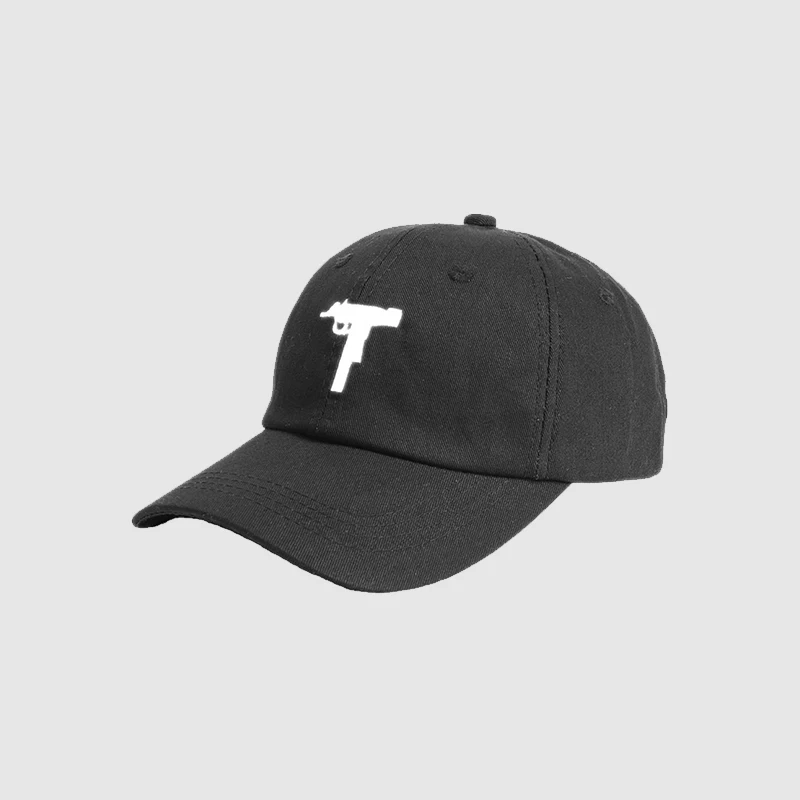 

Baseball Cap Gun Print Solid Hat Cotton Fashion Hat Men's And Women's Casual Cap Black And White Baseball Caps Men's caps