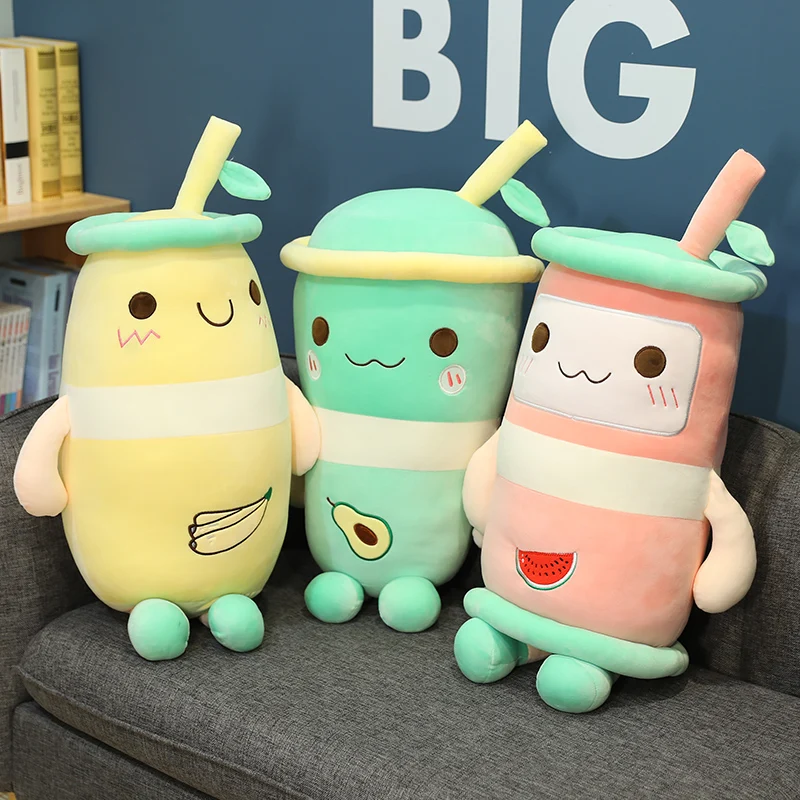 

65cm Fruit Juice Cup Plush Toy Stuffed Soft Bubble Tea Cup Shaped Plush Pillow Cushion Home Sofa Decor Toys for Girls Kids Gifts