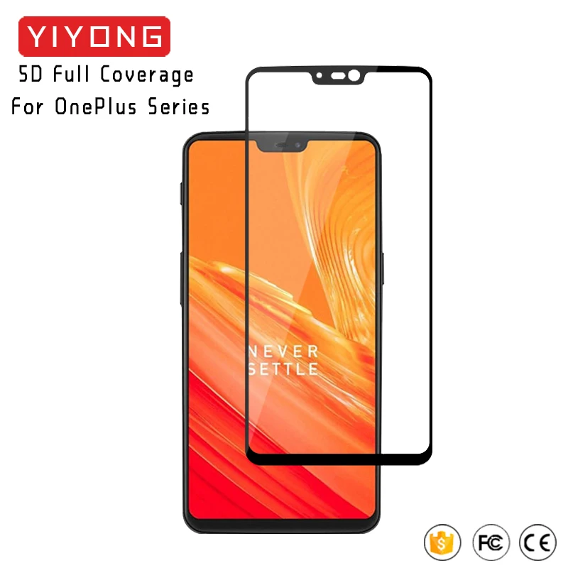 25 шт./лот YIYONG 9D полное покрытие Oneplus 6 5 3 3T 5T 6T 7 T закаленное стекло Защита экрана для