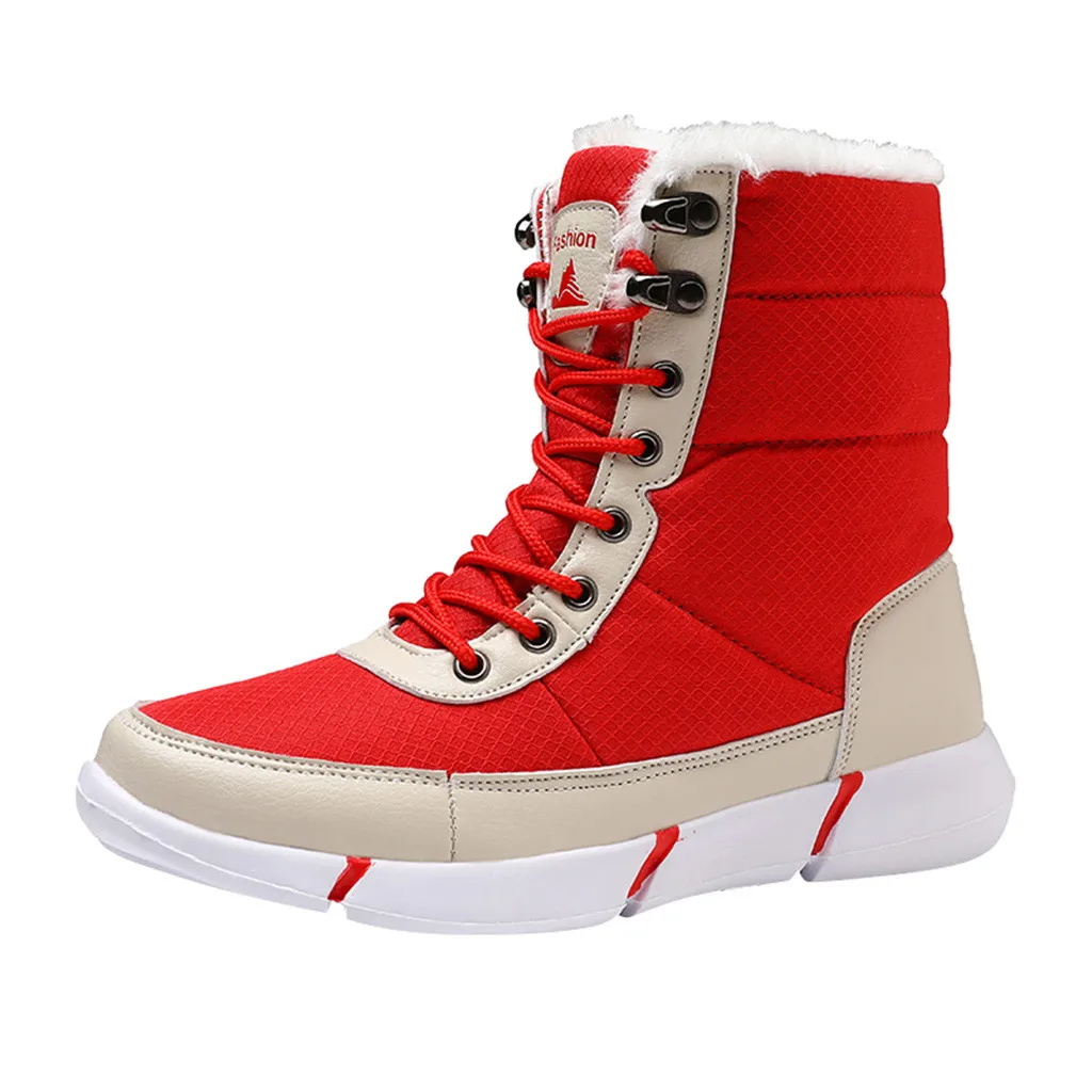 Женские зимние ботинки с плюшевой стелькой зимняя женская обувь на шнуровке
