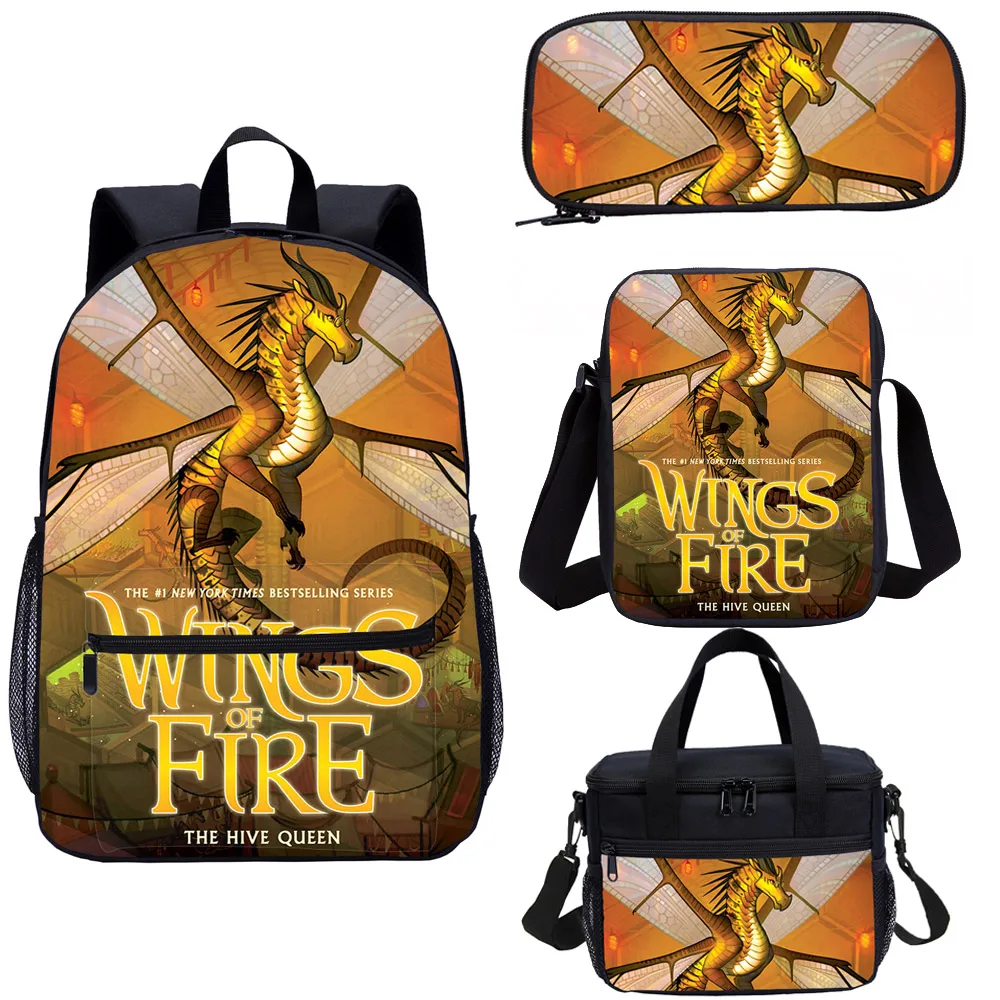 Wings of Fire рюкзак с принтом комплект из 4 предметов одежды: школьные рюкзаки для