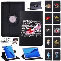 360 rotating flip stand leather cover for huawei mediapad t3 10 9 6mediapad t5 10 10 1 inch tablet case pen