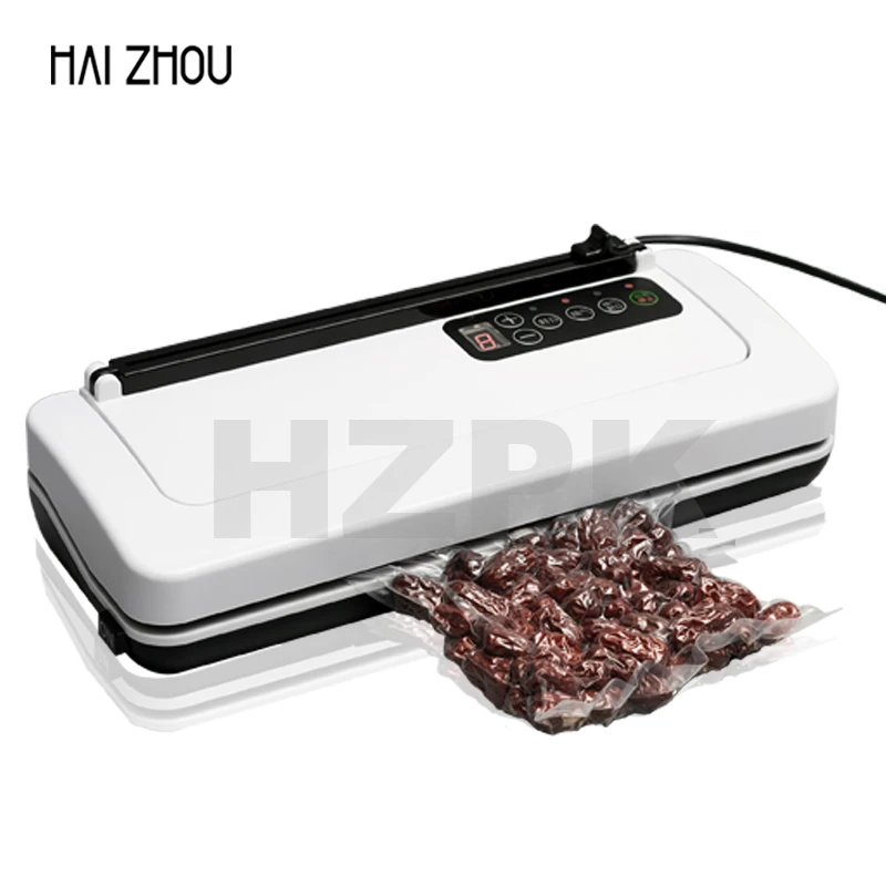 HZPK пищевой свежий электрический пластиковый белый корпус вакуумный упаковщик