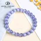 JD 8 мм фиолетовый цветной браслет кошачий глаз с разноцветными опаловыми бусинами, ювелирные браслеты на удачу для женщин, оптовая продажа