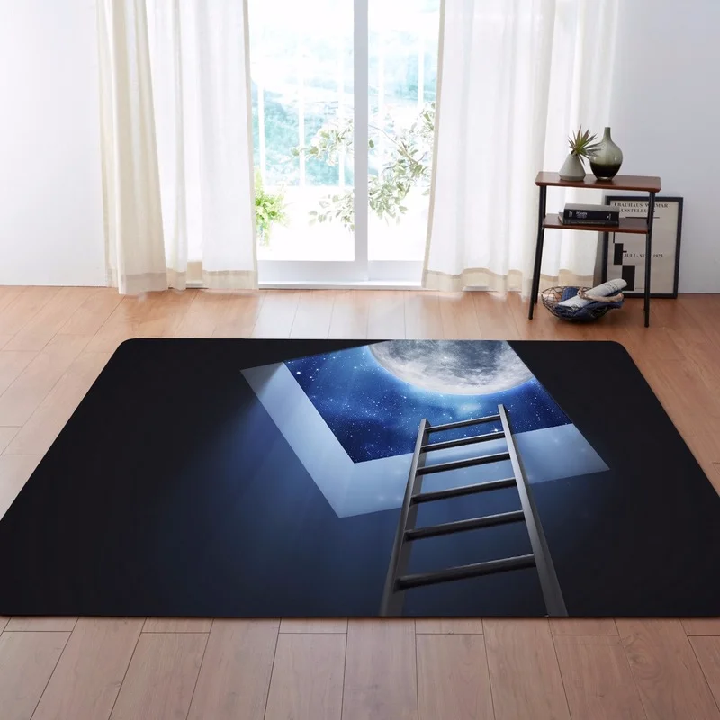 

Moon Romantic Pattern Carpet Living Room Floor Mat Baby Crawling Floor Mat Home Balcony Bathroom Non-slip Entrance Door Mat Rug