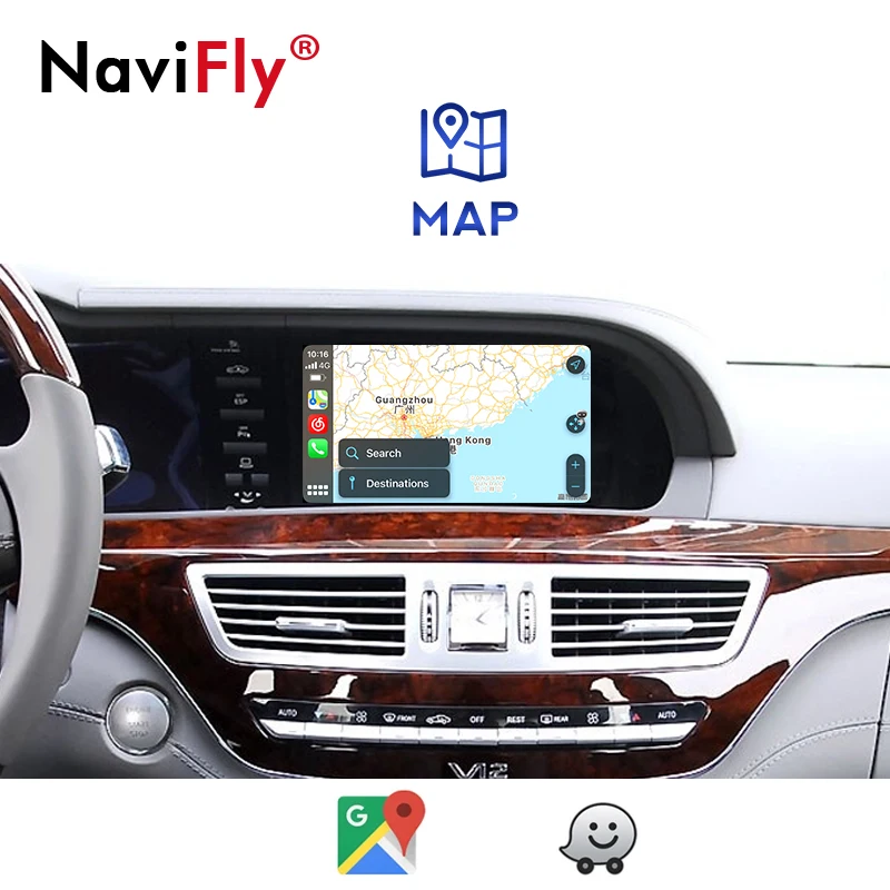 Android Box беспроводной Carplay для Mercedes Benz S-Class W221 Поддержка авто карта телефон Mirror Link