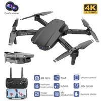 e99 pro drone 4k optical flow quadcopter with dual camera foldable rc drone smart follow me super wide angle camera kid toy gift