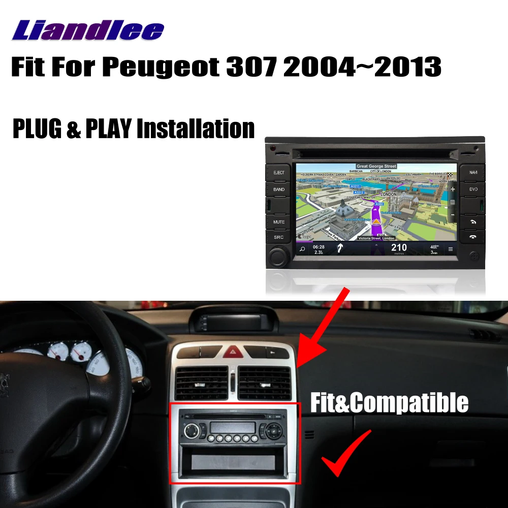 Liandlee для Peugeot 307 2002 ~ 2013 Android автомобильное радио CD DVD плеер GPS навигация карты