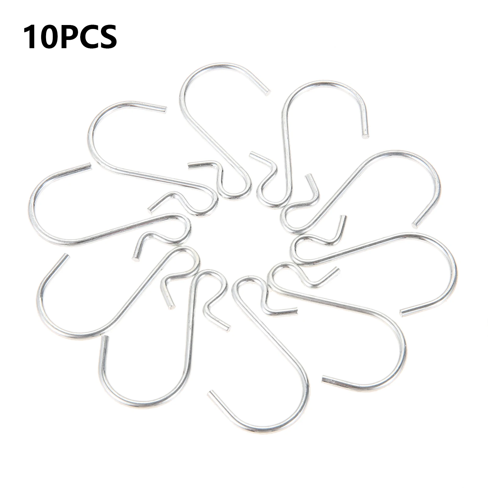 

10Pcs Metal S Type Hanging Hooks Bathroom Kitchen Hooks Storage Racks Hanger For Jewelry Key Diy Projects Party Light Hanging