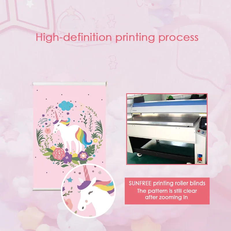 Милые Мультяшные роликовые шторы SUNfree для гостиной светонепроницаемые детей с