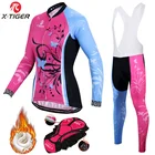 Женский зимний флисовый костюм X-Tiger из Джерси с длинным рукавом