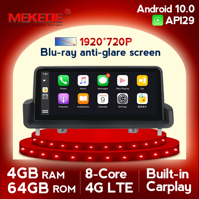 Автомагнитола MEKEDE 8 ядер IPS экран стерео DVD для BMW 3 серии E90 E91 E92 E93 Android 10 0 Wifi 4g GPS