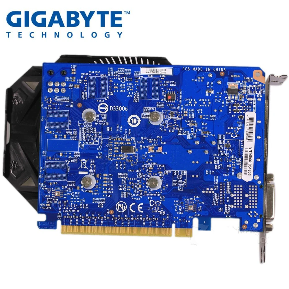 Б/у Видеокарта GIGABYTE GTX 750 2G двойной HDMI DVI короткий размер для ITX чехол компьютера