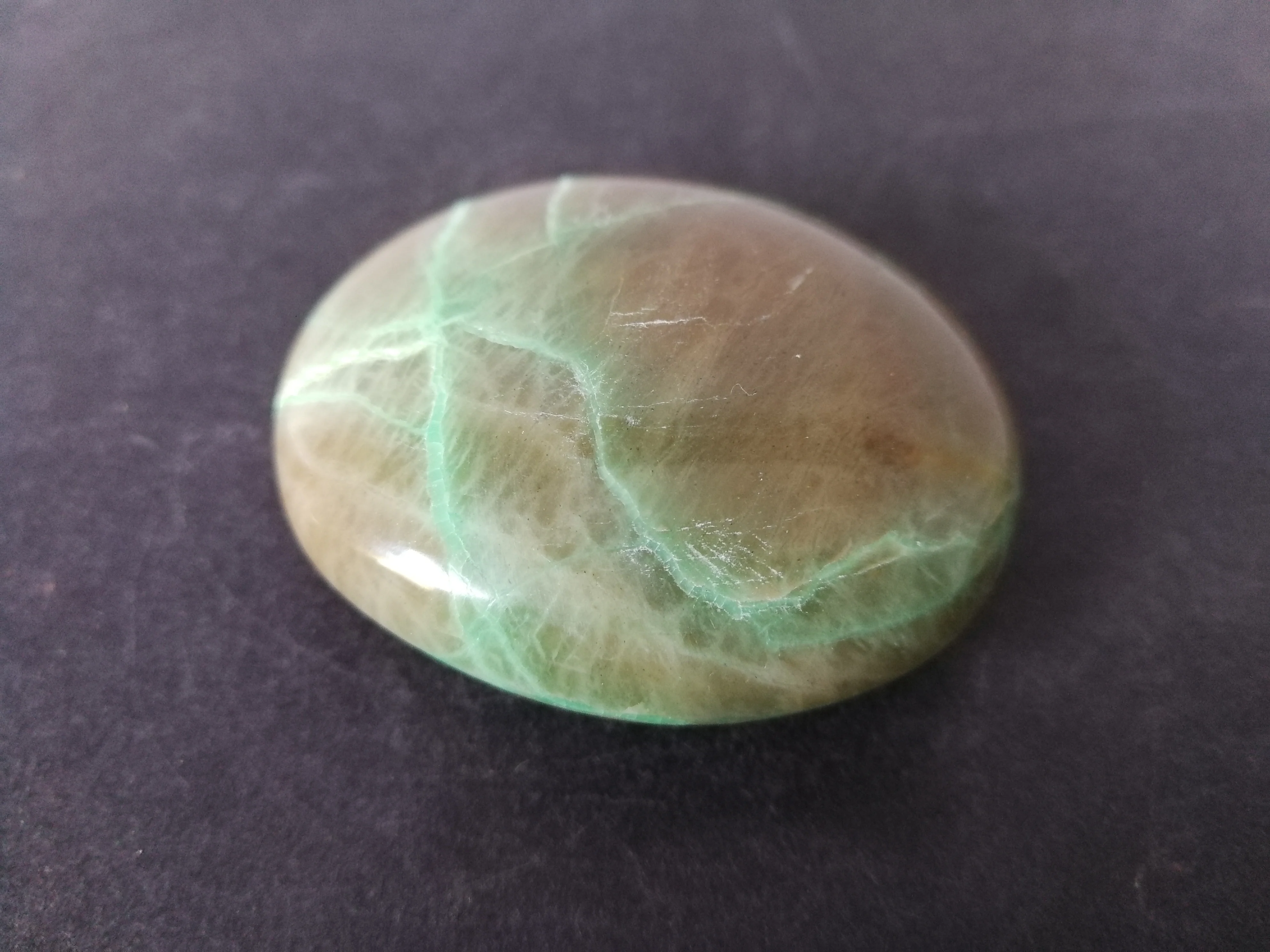 Натуральный зеленый лунный камень 75 7 г полированный кварцевый кристалл