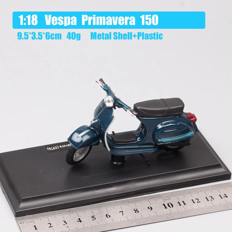 1976 125ET3 1:18 весы piaggio vespa скутер 98 PK 125 GTR P150X 300 MP5 Primavera GTS мото rcycle мото велосипед литые автомобили игрушки модель детей - Цвет: 1976 125ET3