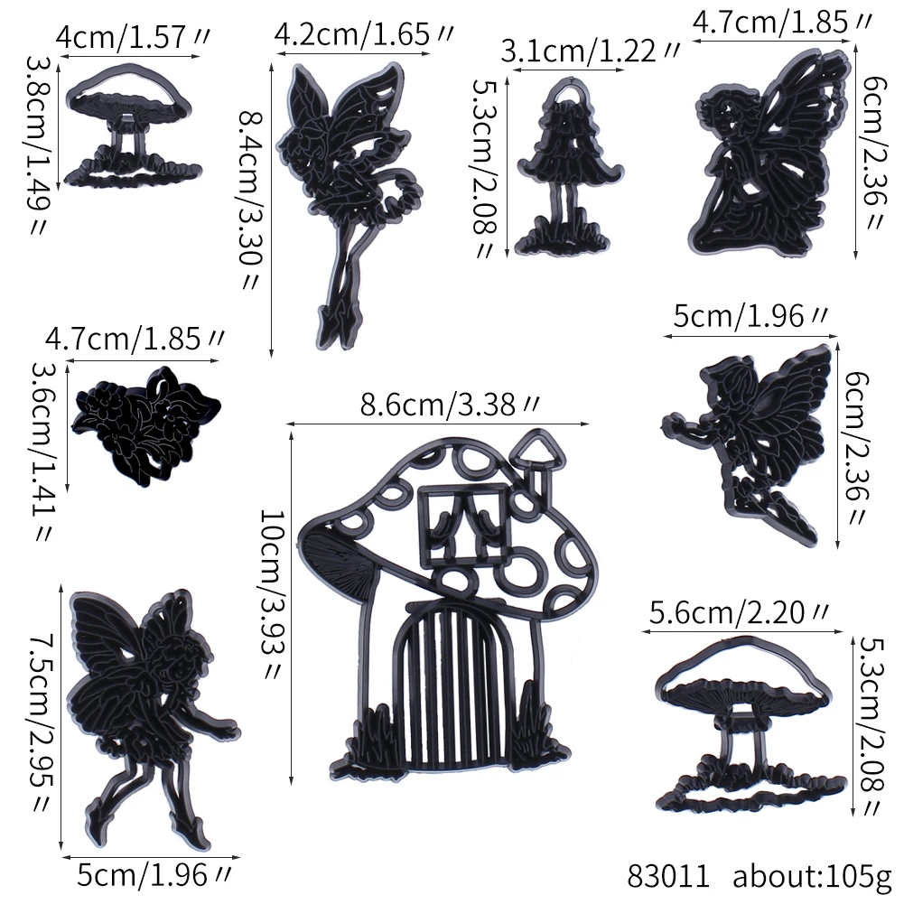 9 шт./компл. Цветочная фея формы для печенья гриб домик помадка бисквит мастика