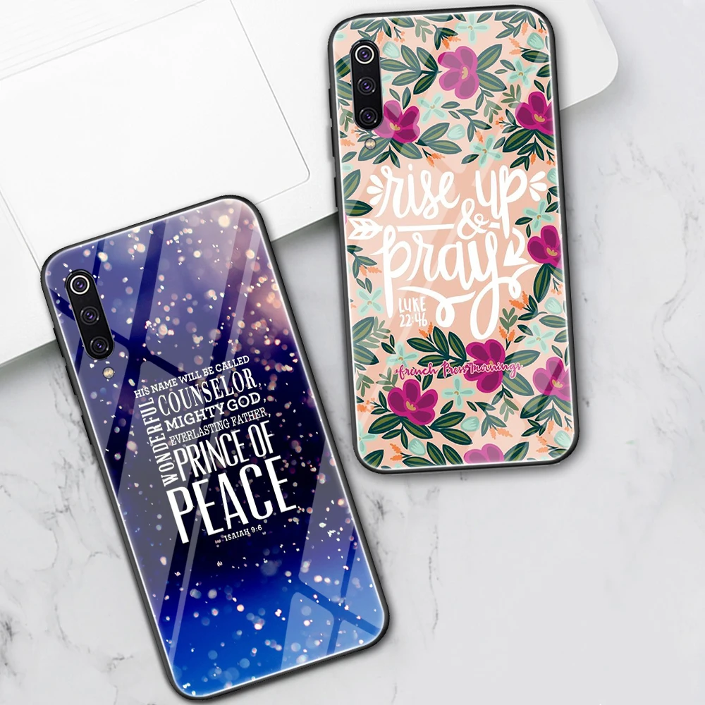 Чехол с текстом Библии для Xiaomi Redmi Note 10 8 9 7 Pro T Mi 11 9T 10T Lite A3 Poco X3 F1 M3 телефонный чехол