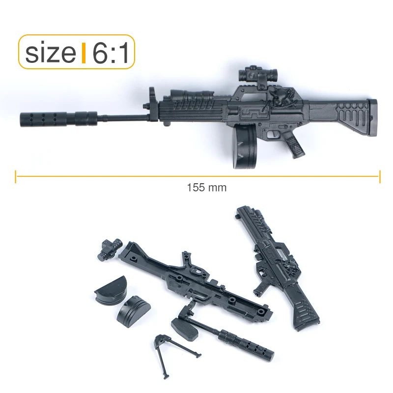 Модель оружия 1/6 игрушечные строительные блоки игрушки M249 имитация ружья