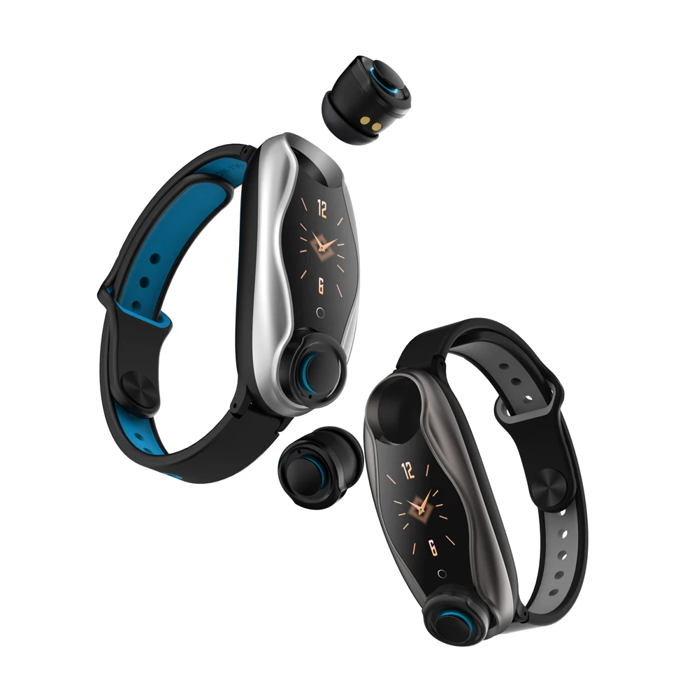 DOCIDACI T90 2 в 1 Смарт браслет вызов с TWS беспроводные Bluetooth двойные наушники 5 0 фитнес