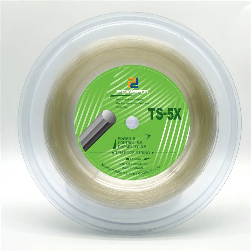 

Powerti 1.18mm Ten Edge Hard Wire Tennis Racket String 200m Reel Tennis String Cyclone TX-5
