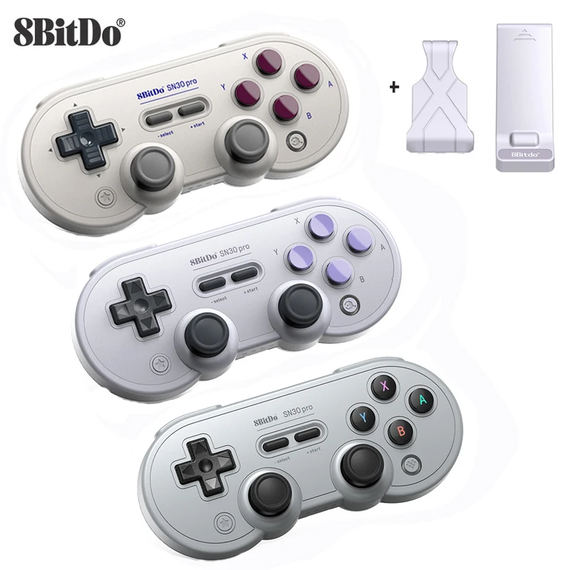 Controlador para Nintend Controle de Jogo sn sem Fio Bluetooth Gamepad Switch Windows Macos Android 8bitdo Sf30pro - Sn30pro gb