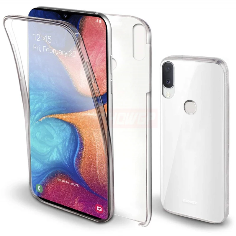 Двойной силиконовый чехол для Samsung Galaxy A20E A20 Core A70 A50 A30 A10 A40 A60 A80 360 с полным