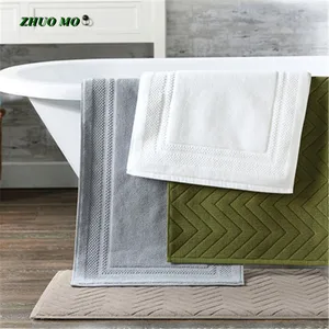 jacquar cotton floor towel ant slip hotel spa beauty bath mat for floor entrance doormat toilet bathtub absorbent bathroom mat free global shipping