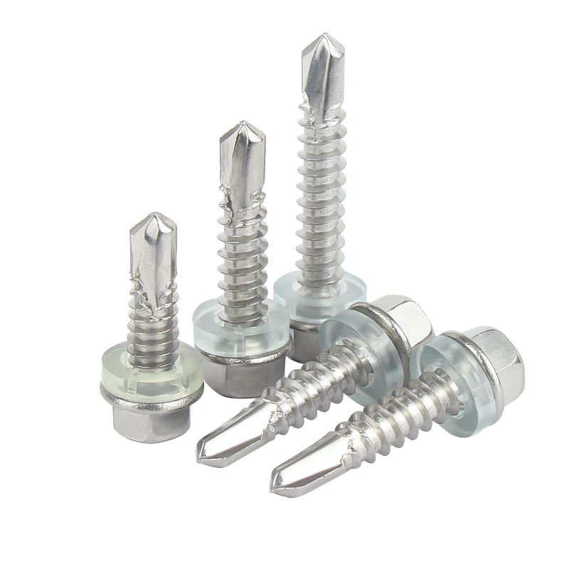 

Болты из нержавеющей стали M5.5 304 наружная Шестигранная шайба головка самосверляющие винты воротник листовой металл винт W/ pad 16/19/25/32/35/45/мм