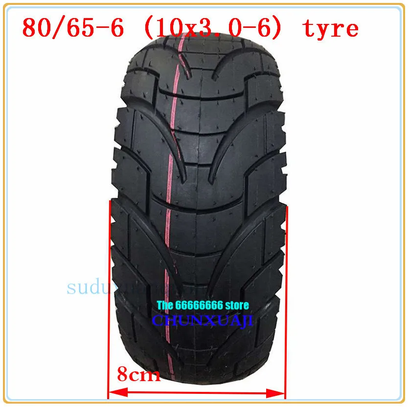 10 дюймов пневматические шины 80/65-6 для электрического скутера E-Bike 10x3. 0-6 утолщенные износостойкий дорожные шины внутренние трубы