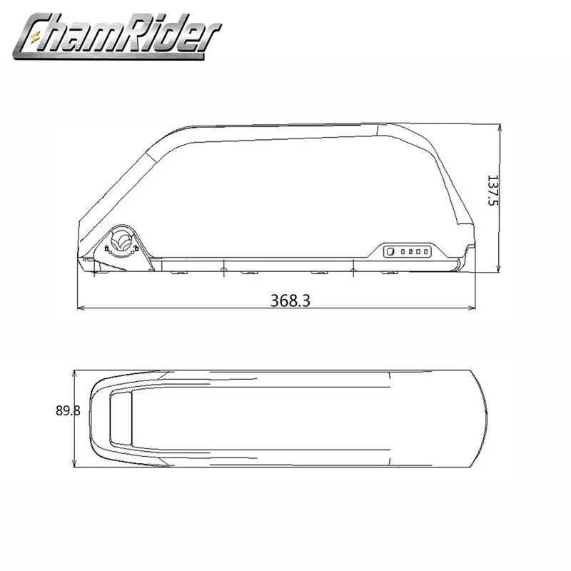 Корпус для аккумулятора 36 В 48 блок 52 в чехол вертикальная вниз трубка 13S 7P 10S 9P 14S 6P