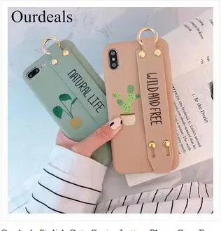 Ourdeals кактус буквы чехол для телефона для iphone XS MAX XR X 8 7 6 6s plus 11Pro Max чехол мягкий Корпус кронштейн Ремешок Крышка