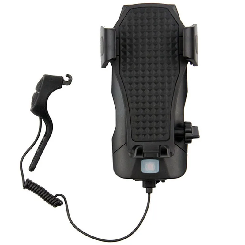 

2400MAh 4 in 1 Rechargeable Bicycle Light Flashlight Bike Horn Handlebar Phone Holder Bell Bike Phone Holder