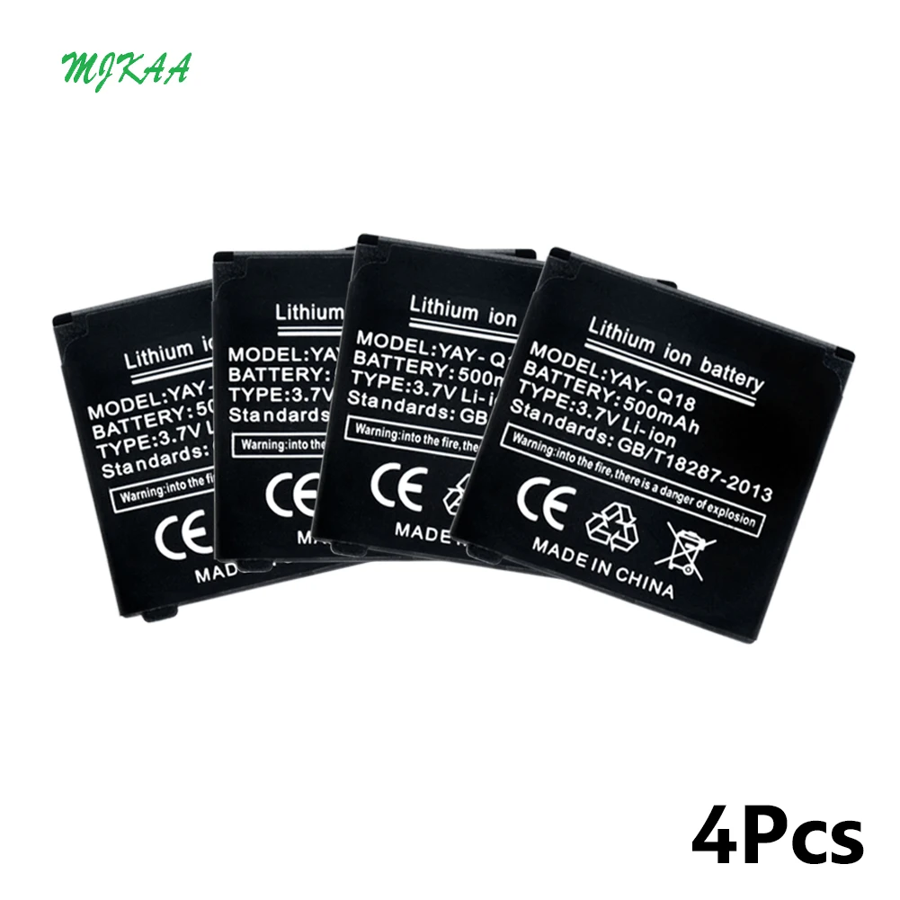 MJKAA 4/5/10 шт Li-Po литий-полимерные аккумуляторы 3,7 V 500 мА/ч, Перезаряжаемые литий-ионный полимерный аккумулятор Батарея запасные для Q18 Смарт-часы