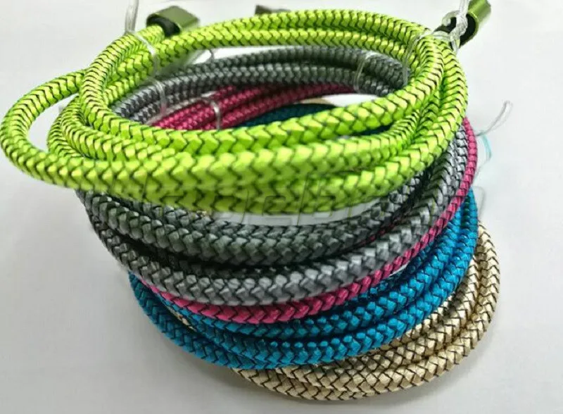 

Quick Charging Braided 1m 2m 3m fabric alloy micro Type C Cable for samsung galaxy s10 s9 s8 htc for iphone 12 11 X 8 7