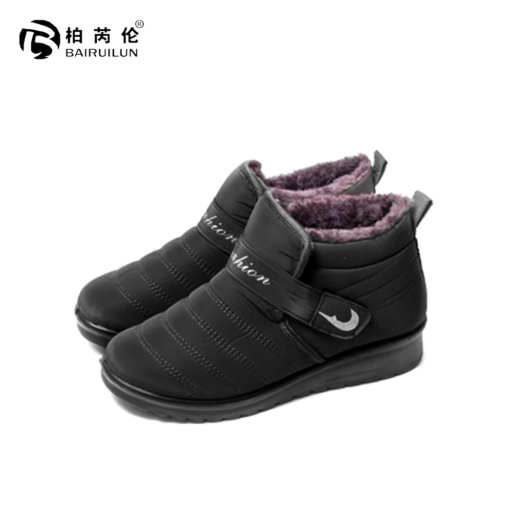 BaiRuiLun/зимние ботинки Женская зимняя обувь Водонепроницаемые ботильоны Женские