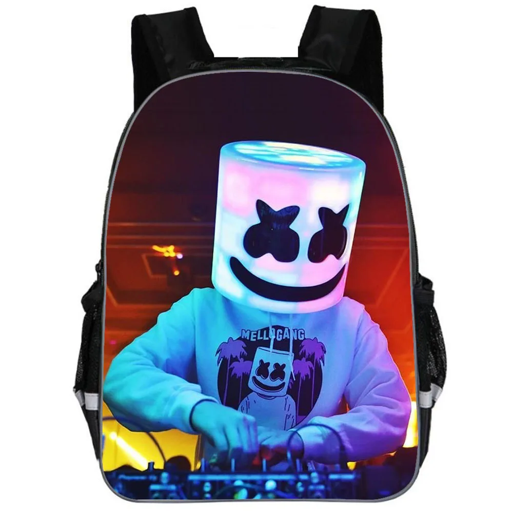 school bag 1 pcs Школьный рюкзак для детей Marshmello сумка Молодежный большой школьный рюкзак для мальчиков/девочек Детский Рюкзак Bookbag - Цвет: school bag 1 pcs