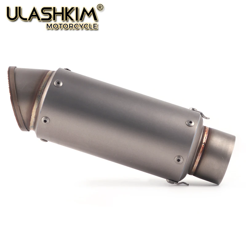 Universal GP Motorcycle Carbon Fiber Exhaust Escape Muffler Pipe Inlet 51-61mm or 61-51mm |