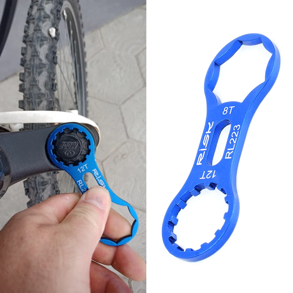 

RISK Bicycle Front Fork Wrench For SR Suntour XCR/XCT/XCM/RST Bike Front Fork Cap Repair Disassembly Tools Aluminum Lightweight